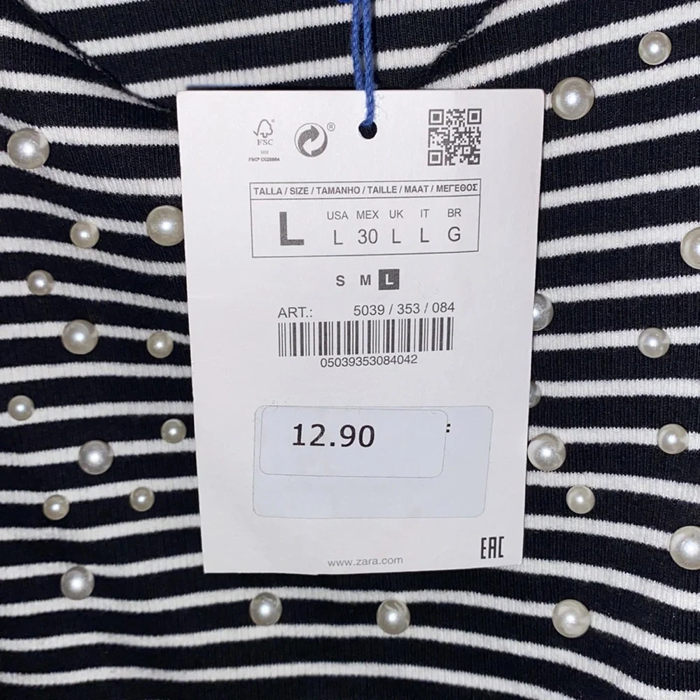 Zara Striped Crop Top - Picture 4 of 4
